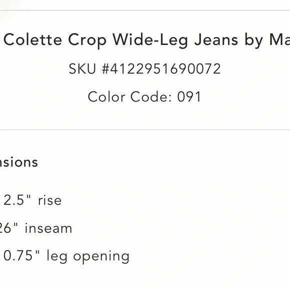 Maeve Dark Blue Wide Crop Jeans - Picture 6 of 6